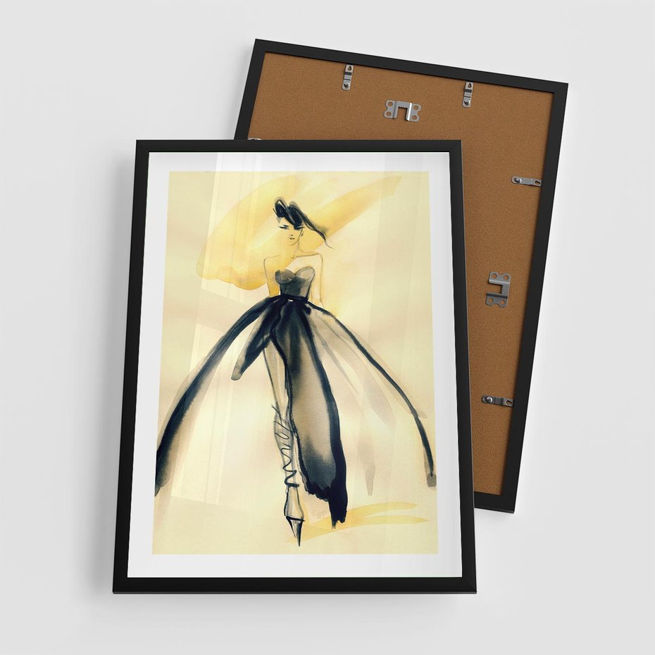 Plakat w ramie 50x70 - Ekspresja Wyrazu - abstrakcja, kobieta - rama czarna