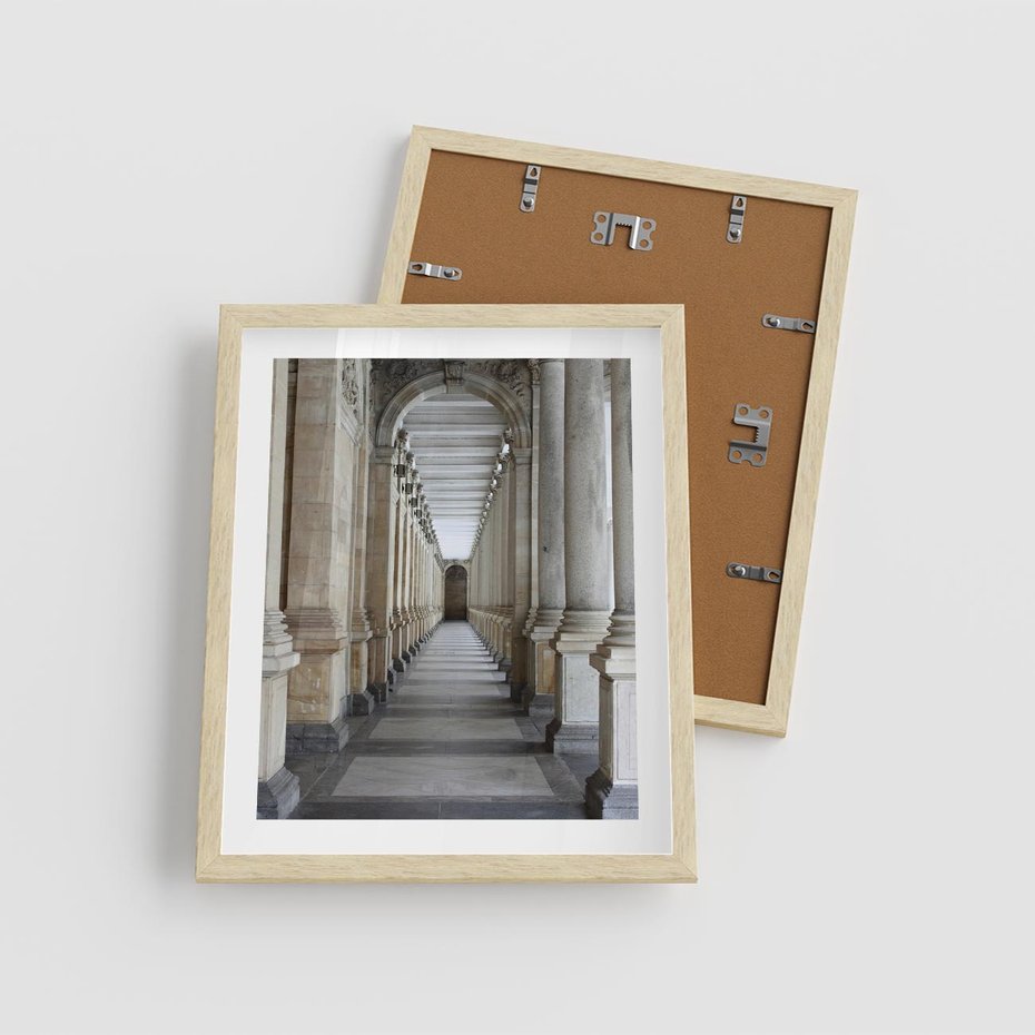 Plakat w ramie 40x50 - Uroki Kolumn - kolumny, architektura - rama drewno
