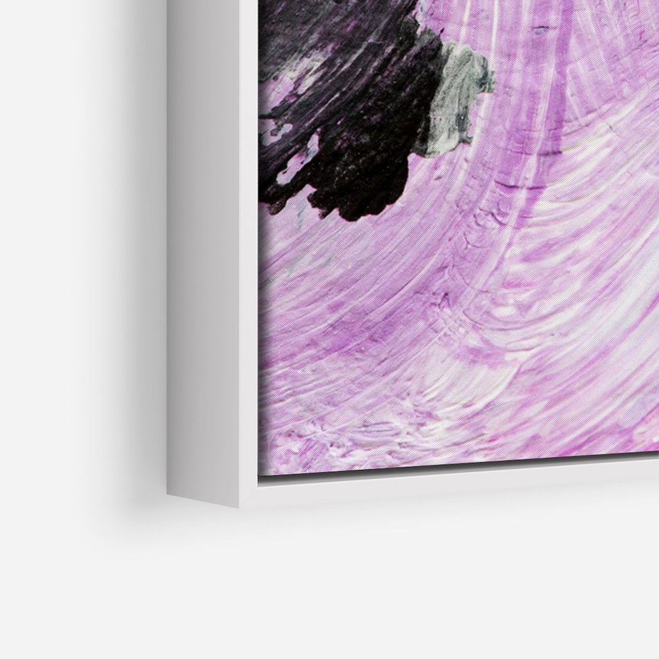 Obraz w ramie 70x100 - Kolorowy rój wyobraźni - rozlane kolorowe farby olejne, abstrakcja - rama biała