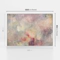 Obraz w ramie 120x80 - Miękka Melodia Pasteli - olejne płótno, pastelowe kolory - rama biała
