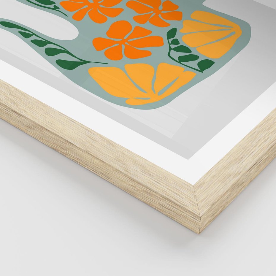 Plakat w ramie 40x50 - Kolorystyczna Ekspresja - czajnik, abstrakcja - rama drewno