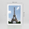 Plakat w ramie 50x70 - Paryż z wieżą Eiffla - Eiffla, Paryż - rama biała