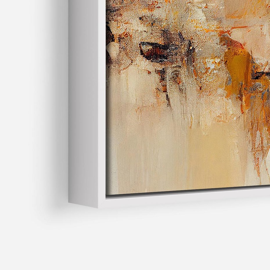 Obraz w ramie 120x80 - Odbicie utraconych barw - abstrakcja, tekstury farb - rama biała