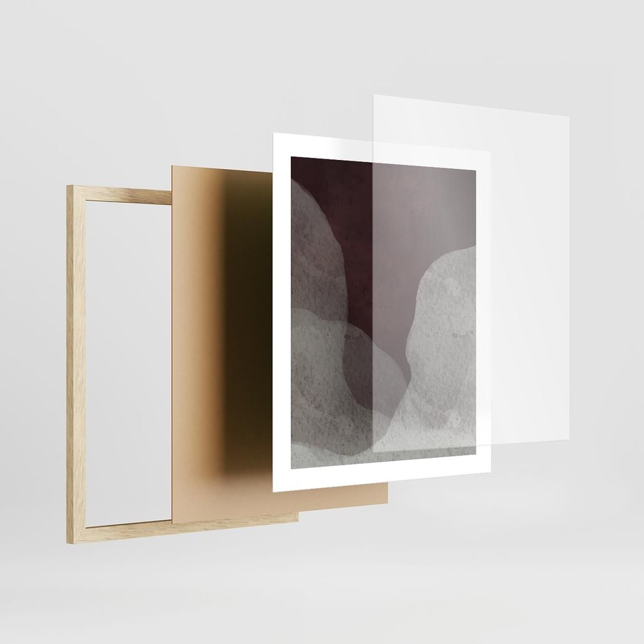 Plakat w ramie 40x50 - Zaklęte Zaburzenia - mroczny plakat, nowoczesne wnętrza - rama drewno