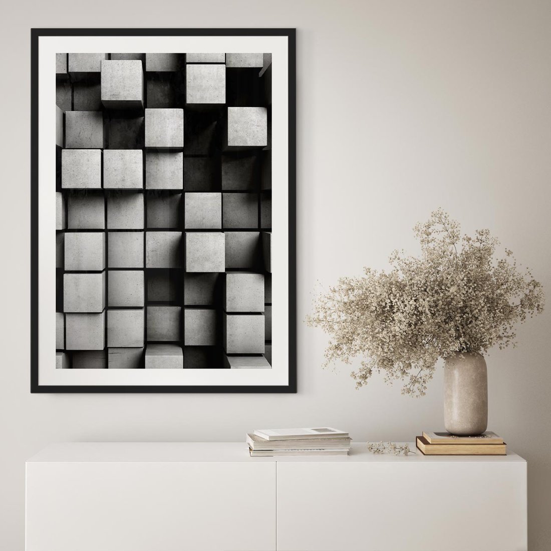 Plakat w ramie 30x40 - Geometryczne Elegancje - nowoczesny, geometryczny - rama czarna