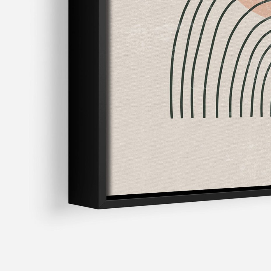 Obraz w ramie 50x70 - Nowy Rytuał - abstrakcyjna sztuka, boho kształty - rama czarna