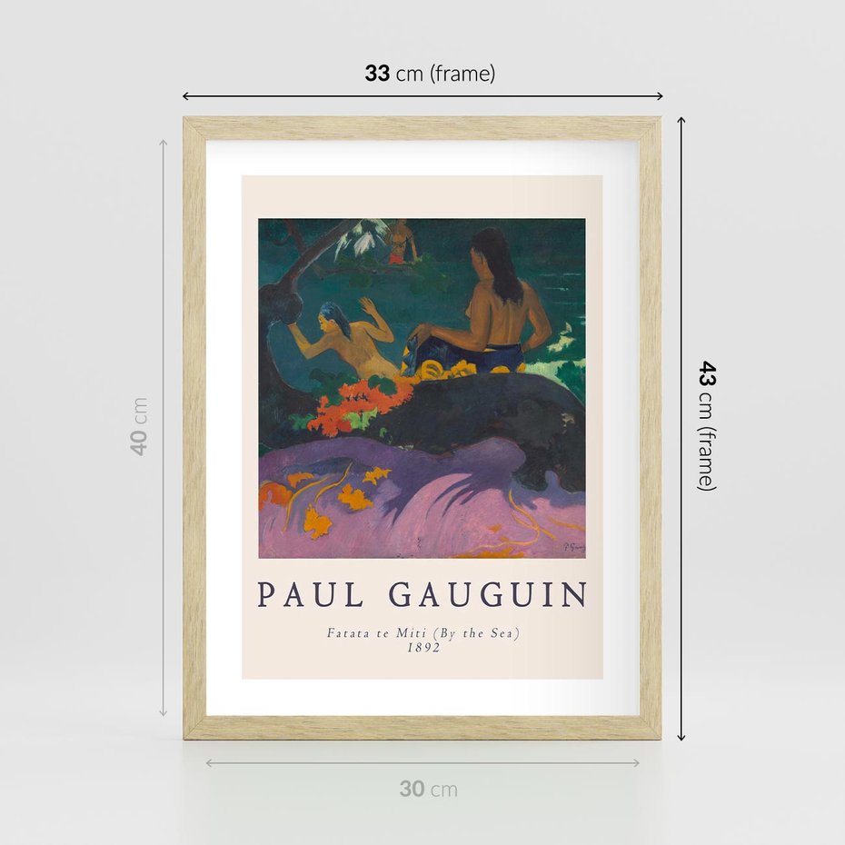 Plakat w ramie 30x40 - Paul Gauguin: Reprodukcja - Paul Gauguin, reprodukcja - rama drewno