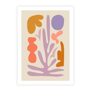 Plakat bez ramy 21x30 - Przenikająca Harmonia - abstrakcyjny obraz, pastelowe kolory