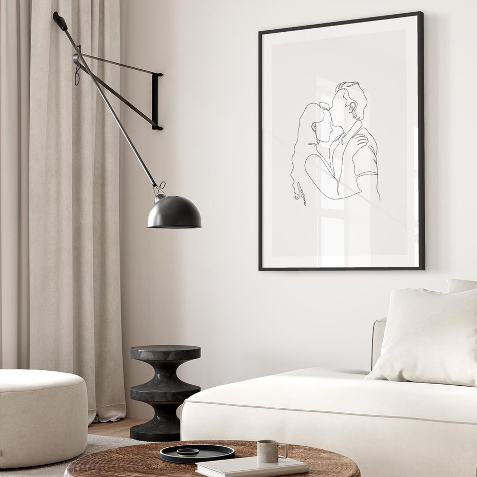 Plakat bez ramy 30x40 - Wewnętrzne Emocje - para zakochanych, kobieta i mężczyzna