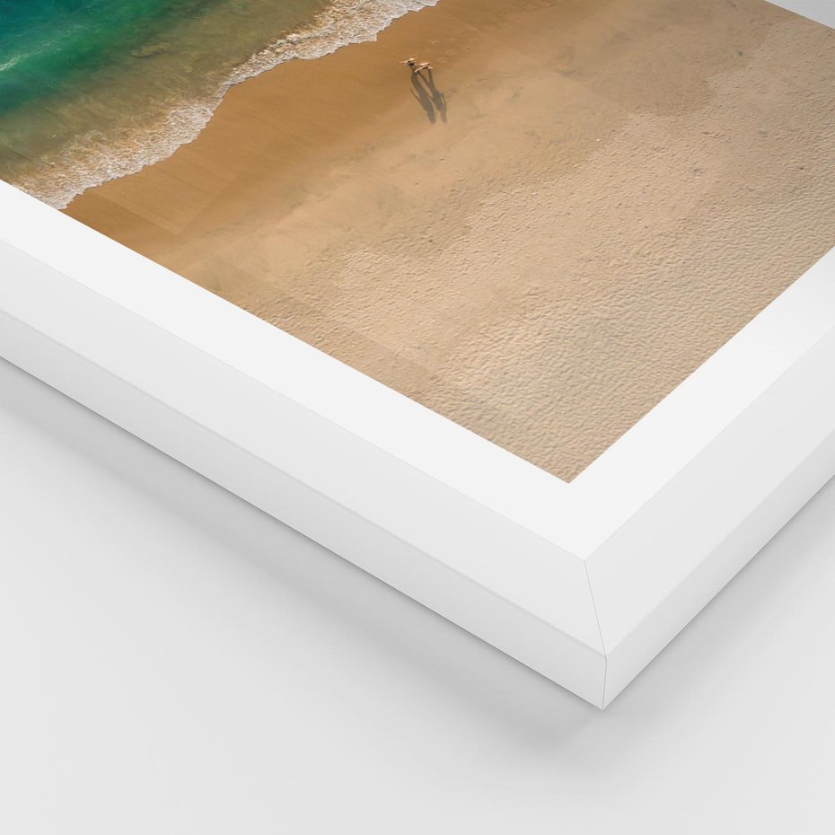 Plakat w ramie 30x40 - Oaza Relaksu - plaża, morze - rama biała