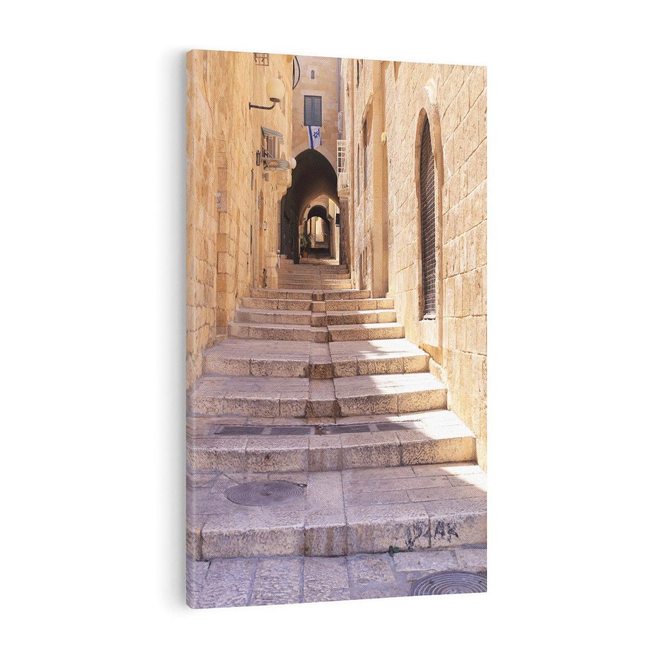 Obraz na płótnie 50x70 - miasto w innej odsłonie - uliczka, perspektywa