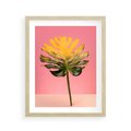 Plakat w ramie 40x50 - Majestatyczna monstera - monstera, liść - rama drewno