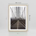 Plakat w ramie 50x70 - Nowoczesna Linia - most, nowoczesna - rama drewno