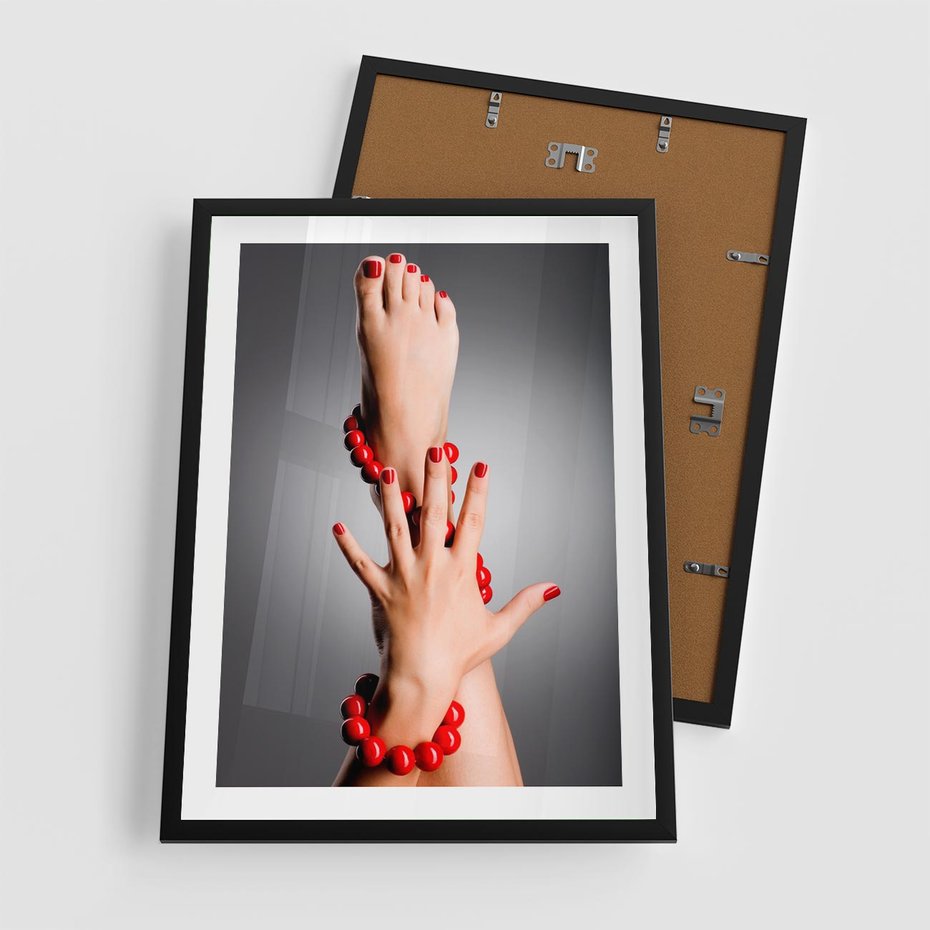Plakat w ramie 50x70 - Manicure i Pedicure - Piękno Paznokci - manicure, pedicure - rama czarna