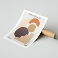 Plakat bez ramy 30x40 - Boho Urok: Plakat z Kolorem Ziemi i Typografią - boho grafika, kolory ziemi