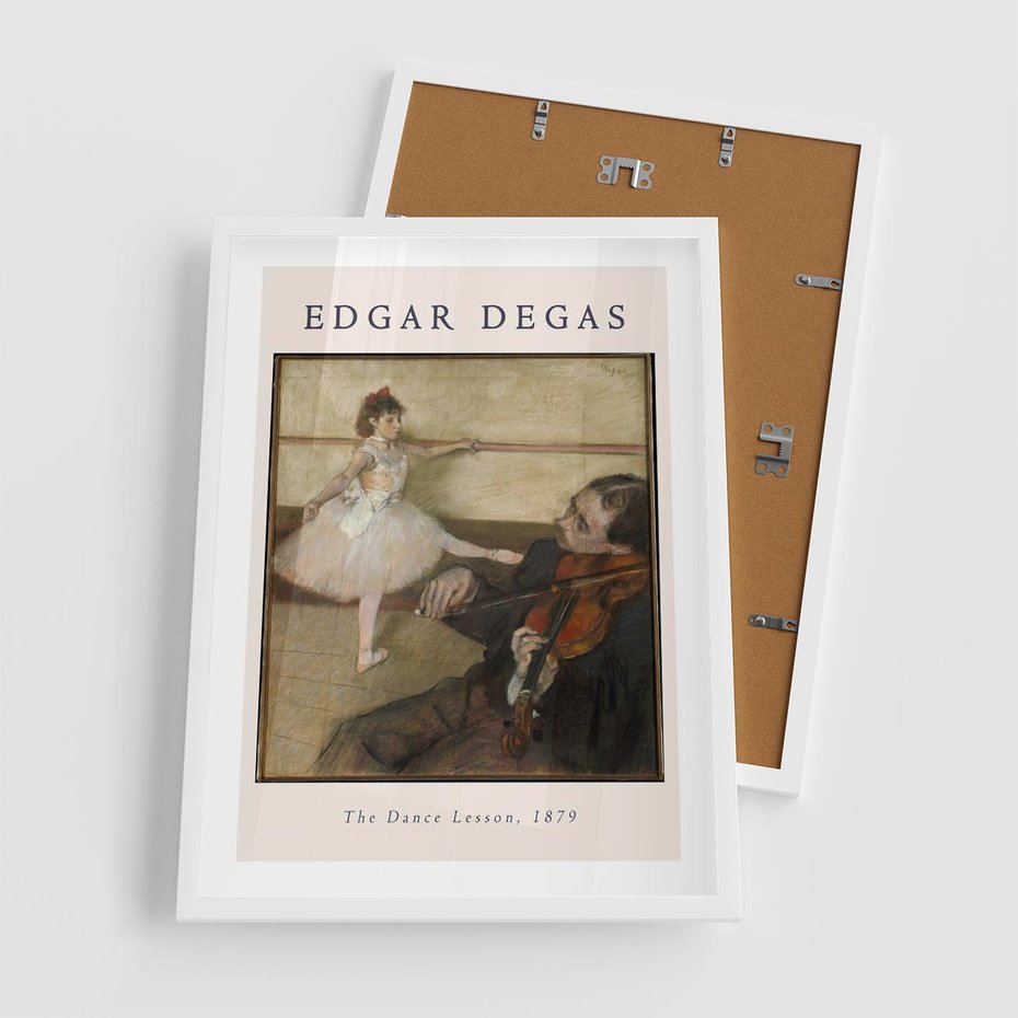 Plakat w ramie 50x70 - Klasyka Baletu - Edgar Degas, reprodukcja obrazu - rama biała