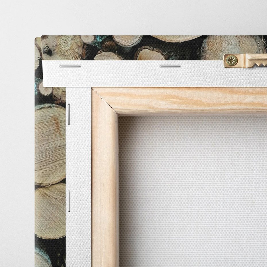 Obraz na płótnie 80x80 - Bliskość Natury - drewno, las