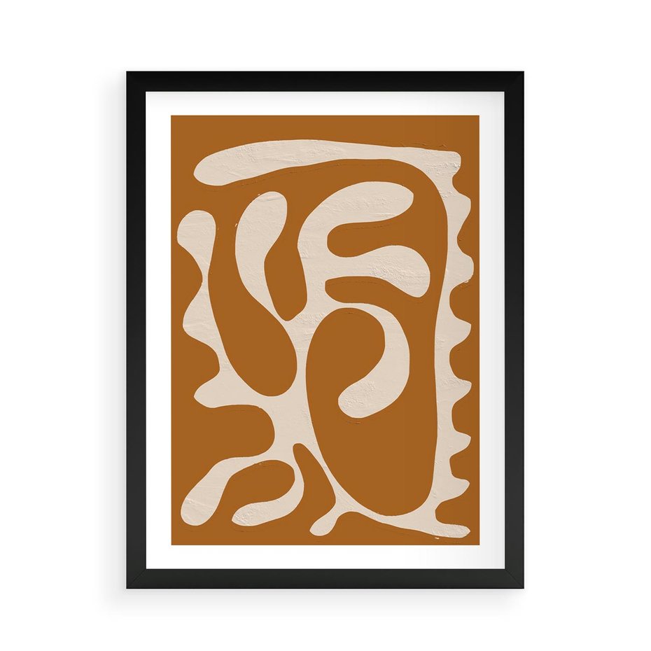 Plakat w ramie 50x70 - Wnętrza Akwarelowej Wyobraźni - abstrakcyjny obraz, plakat - rama czarna