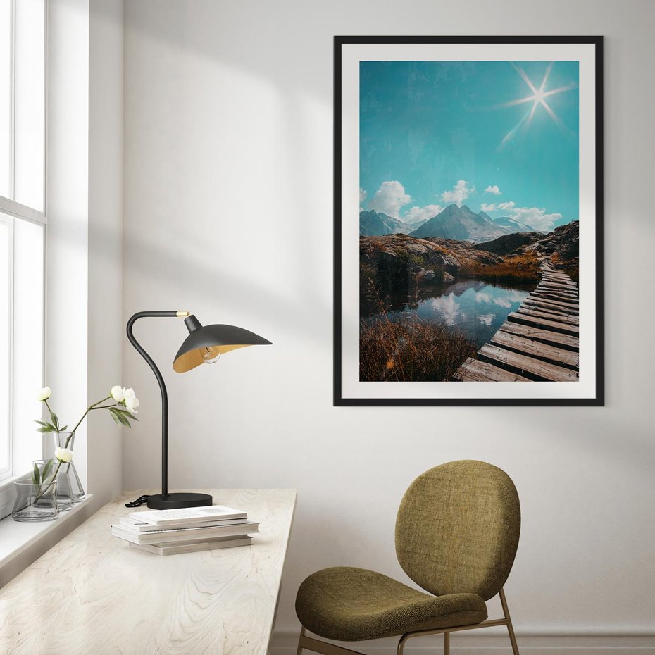 Plakat bez ramy 50x70 - Inspirujący Pejzaż - ścieżka, górska