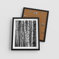 Plakat w ramie 40x50 - Kontrast Monochromatyczny - brzozy, czarno - rama czarna