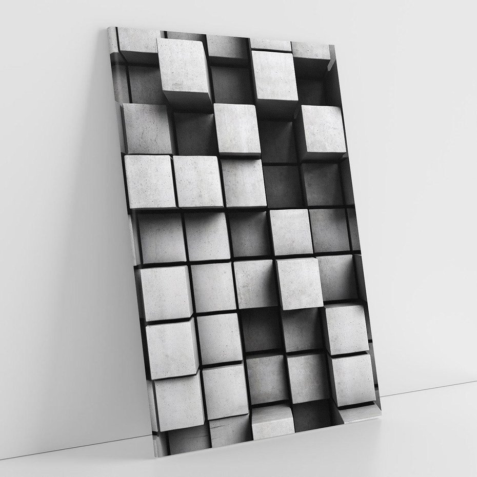 Obraz na płótnie 50x70 - Abstrakcyjne 3D kwadraty - 3D, abstrakcja