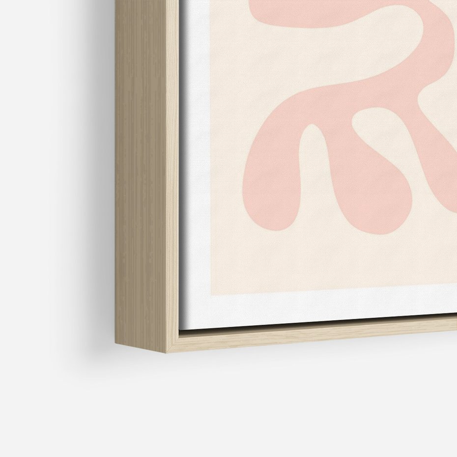 Obraz w ramie 70x100 - Migotliwe Akwarelowe Kontury - absrakcyjne dziwne formy, nowoczesny plakat - rama drewno