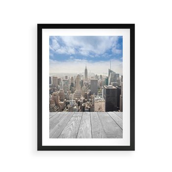Plakat w ramie 40x50 - Nowojorska energia miejsca - Nowy Jork, miasto - rama czarna