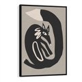 Obraz w ramie 70x100 - Migotliwe Echa Skandynawii - skandynawska sztuka, lis - rama czarna