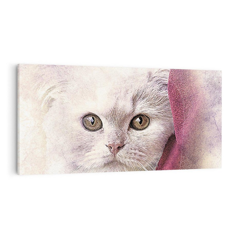 Obraz na płótnie 100x50 - Kot w abstrakcyjnym świetle - kot, abstrakcja