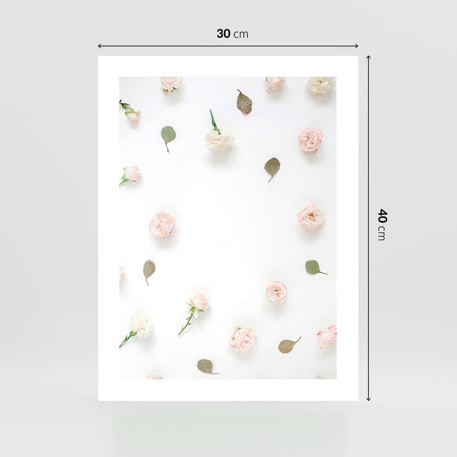 Plakat bez ramy 30x40 - Romantyczna Kompozycja z Różami - kompozycja kwiatowa, róże