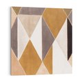 Obraz na płótnie 80x80 - Odblaski niespełnionych marzeń - kompozycja z trójkątów, mix kolorów ziemi
