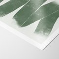 Plakat bez ramy 21x30 - Zielone Refleksje - abstrakcja, zgaszony zielony kolor