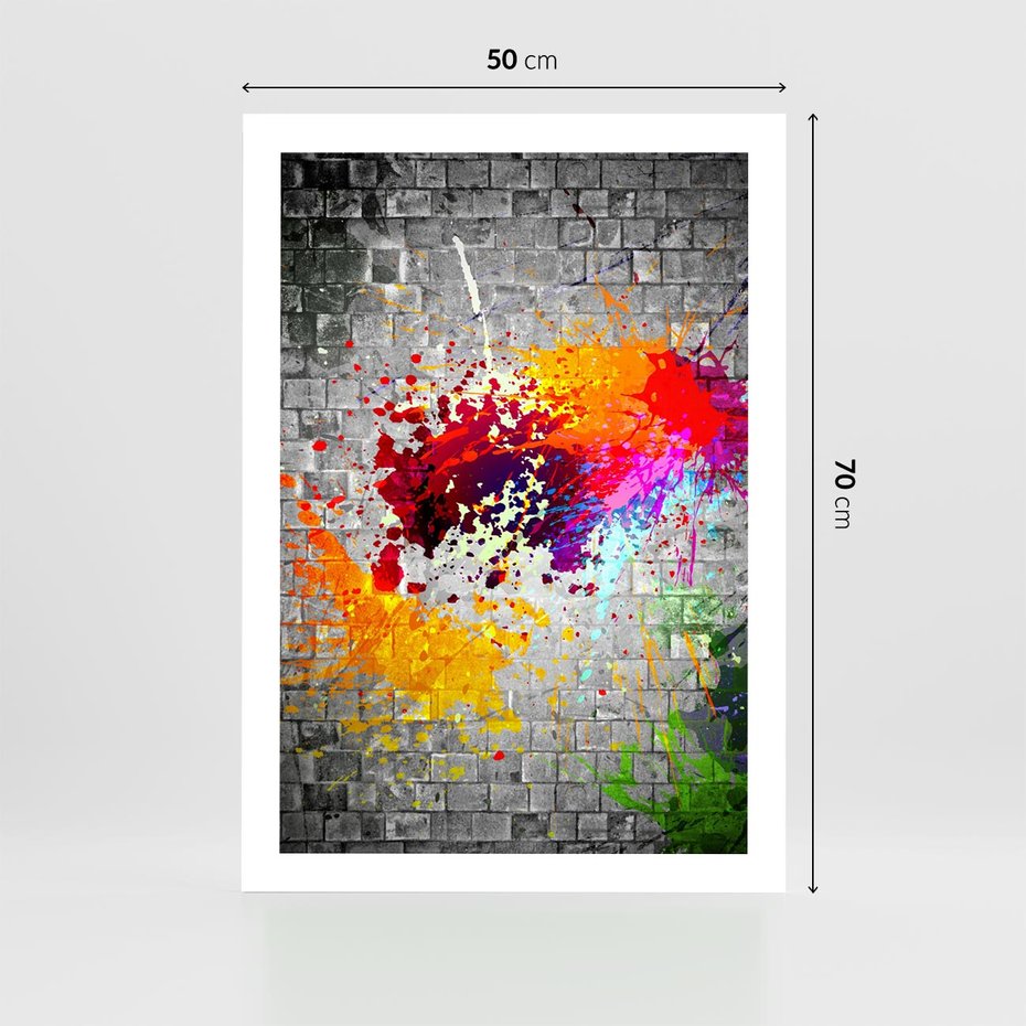 Plakat bez ramy 50x70 - Ekspresja Graffiti - farba, graffiti