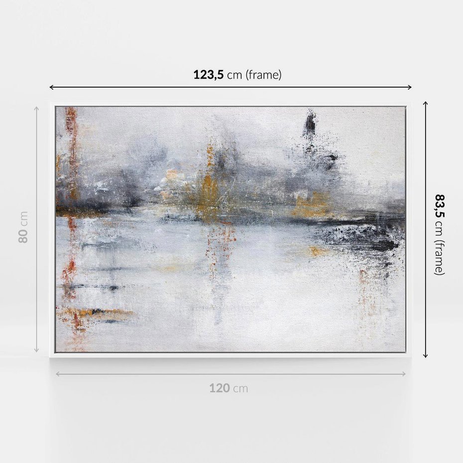 Obraz w ramie 120x80 - Kontrastujące Chaosy - abstrakcja, kontrast - rama biała