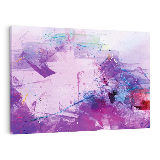 Obraz na płótnie 100x70 - Abstrakcja: wyrafinowany świat form i kolorów - abstrakcja