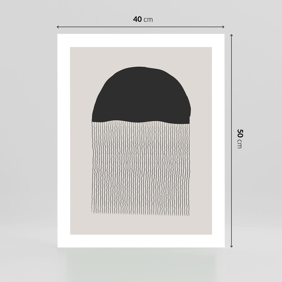 Plakat bez ramy 40x50 - Wewnętrzne Widzenia - abstrakcyjna kompozycja, półkole