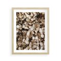 Plakat w ramie 40x50 - Delikatność Hortensji: Kompozycja Kwiatów w Beżu - hortensja, odcienie beżu - rama drewno
