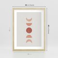 Plakat w ramie 30x40 - Mistyka Boho - boho plakat, beże brązy - rama drewno