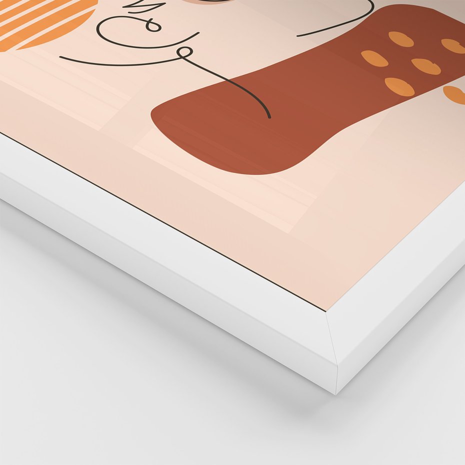 Zestaw obrazy w ramie 50x70 galeria - Kobiece, plakaty, salon - rama biała