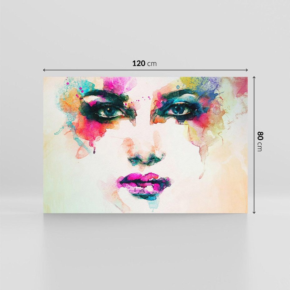 Obraz na płótnie 120x80 - Kobieta Abstrakcja Twarz - kobieta, abstrakcja