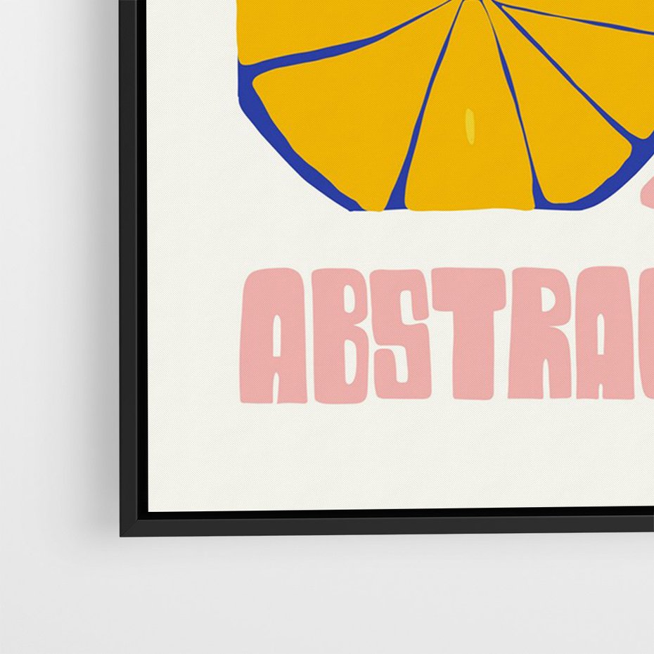 Obraz w ramie 50x70 - Podróżne Wizje - typografia, cytryny - rama czarna