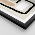 Plakat w ramie 30x40 - Kształtne Formy - geometryczne nieregularne kształty, nowoczesna kompozycja - rama czarna