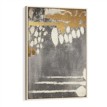 Obraz w ramie 70x100 - Malowane impresje zmysłów - abstrakcyjne plamy, linie - rama drewno