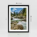 Plakat w ramie 30x40 - Górski strumyk w harmonii - strumyk, górski - rama czarna