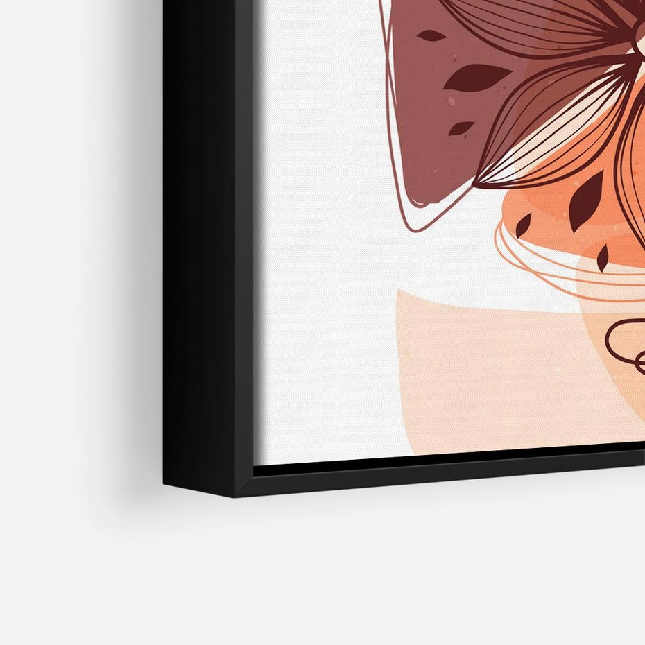 Obraz w ramie 50x50 - Kwiatowa Oaza - abstrakcyjna sztuka, plamy - rama czarna