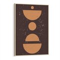 Obraz w ramie 50x70 - Impulsy Przestrzeni - mid century styl, nowoczesna grafika - rama drewno