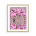Plakat w ramie 40x50 - Relaksacyjne spa w otoczeniu storczyka - spa, storczyk - rama drewno