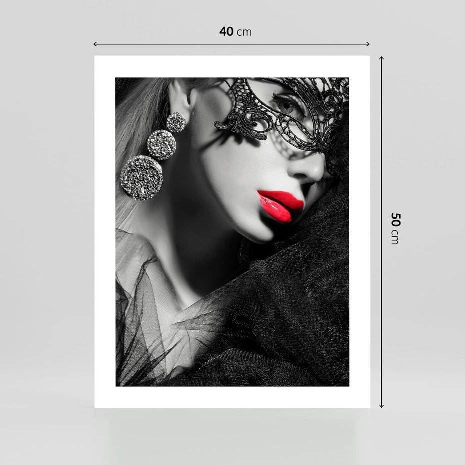 Plakat bez ramy 40x50 - Zmysłowe usta damy - kobieta, usta