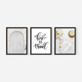 Zestaw obrazy w ramie 30x40 galeria - Podróże, wakacje, typografia, Włochy - rama czarna