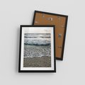Plakat w ramie 30x40 - Spokojna Plaża - plaża, żwirek - rama czarna